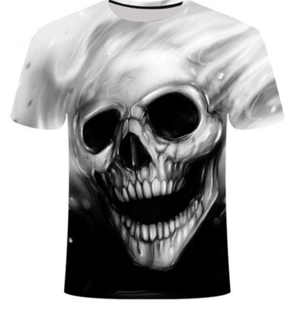 Personalized Street Skull T-shirt Short Sleeves