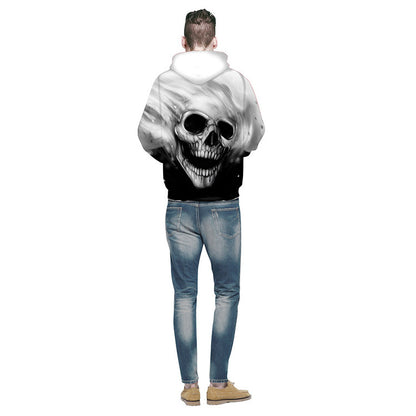 Kapuzenpullover mit verblassendem Totenkopf 