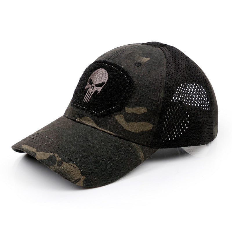 Skull embroidery baseball cap