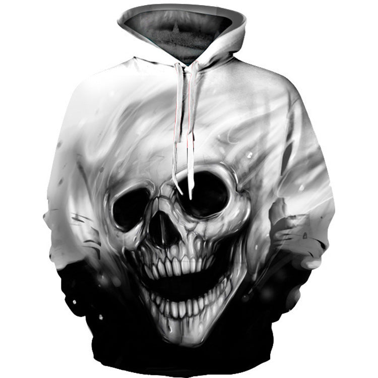 Kapuzenpullover mit verblassendem Totenkopf 