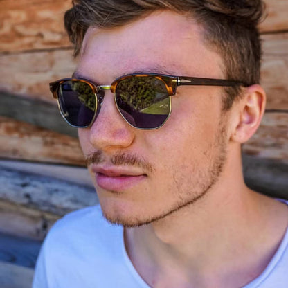 Lunettes de soleil vintage à la mode pour hommes avec personnalité irrégulière