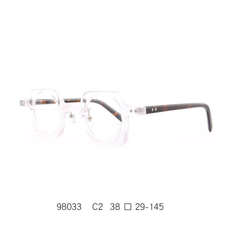 Plate Frame Retro Glasses Plain Light Mirror