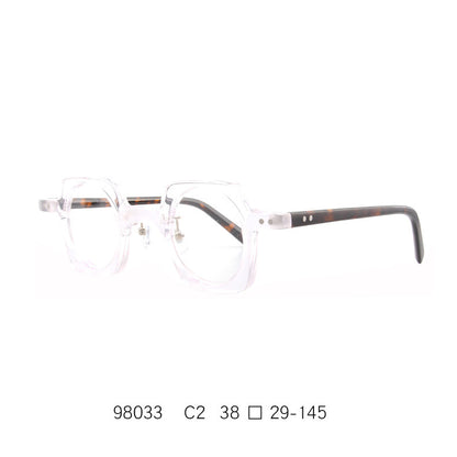 Plate Frame Retro Glasses Plain Light Mirror