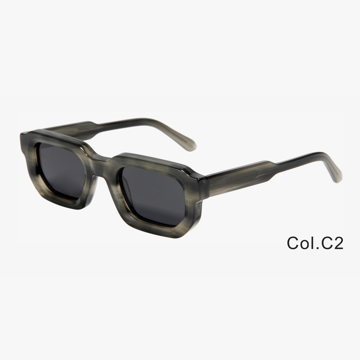 Women's Fashion Retro Square Frame Sunshade Acetate Sunglasses