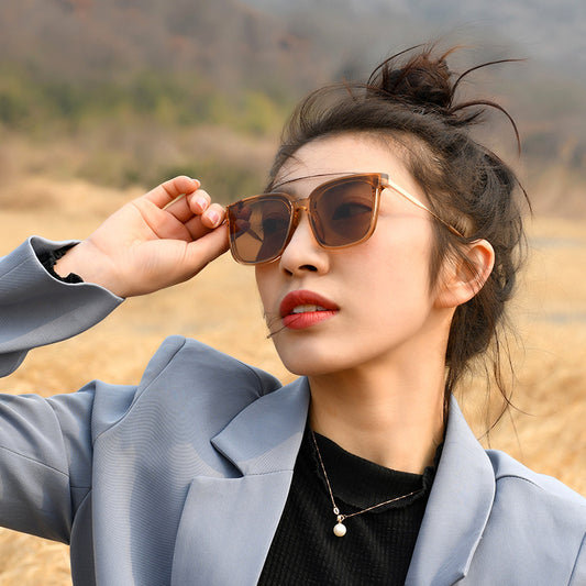 Men's And Women's Fashion Korean Version Trend Plain Polarized Sunglasses