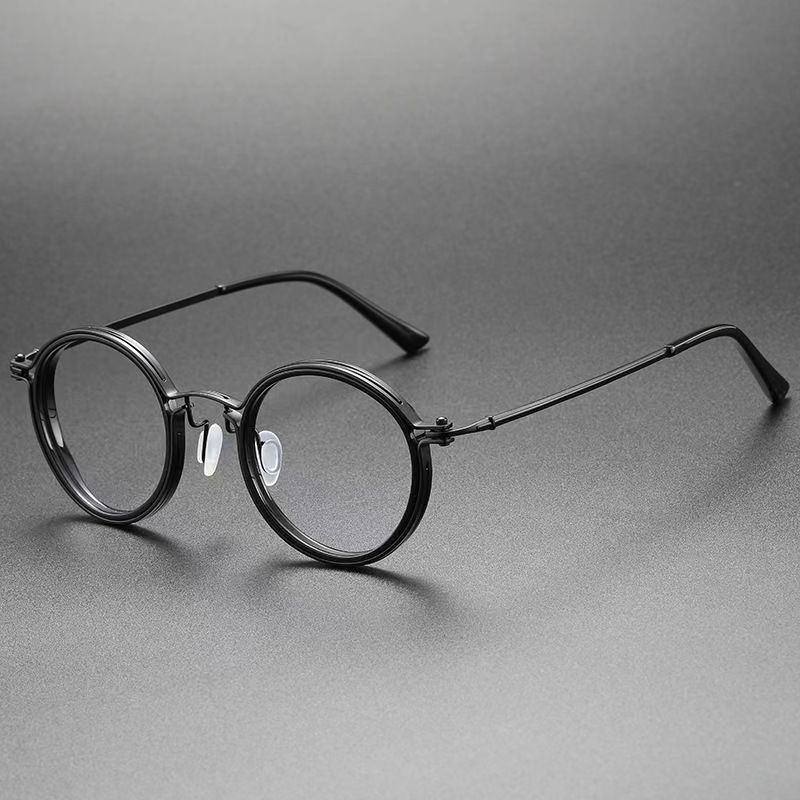 Lunettes de lecture à monture ronde vintage anti-lumière bleue