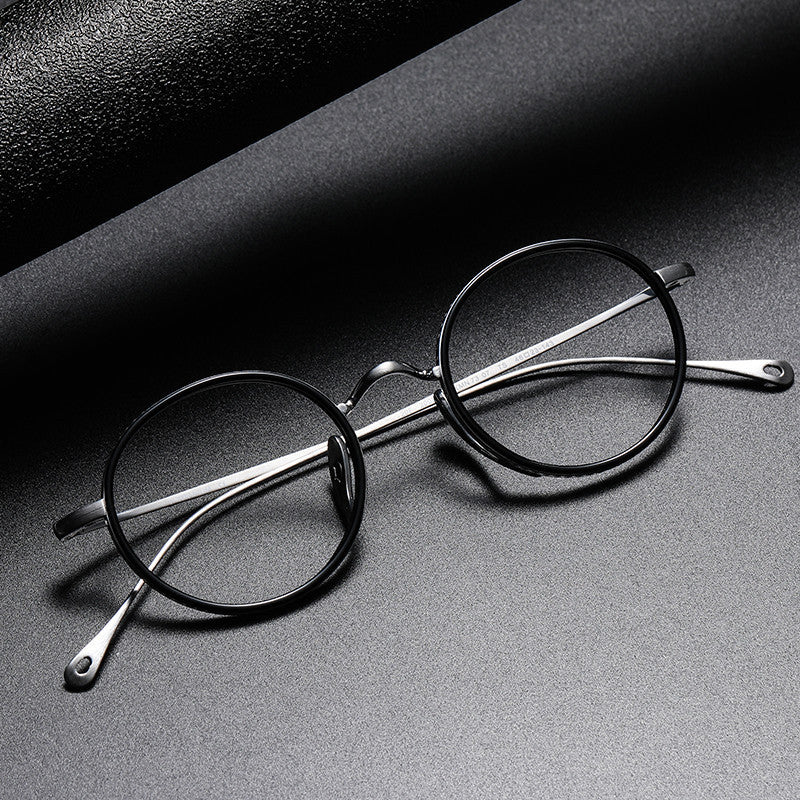 Pure Titanium Retro Round Glasses Frame