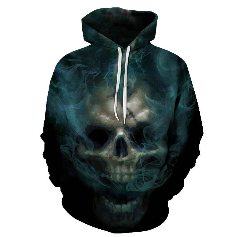 Hooded sweater Personalized skull sweater