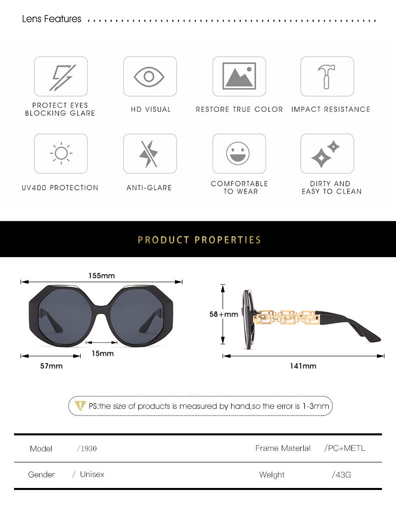 Women's Fashion Polygonal Sunglasses UV Protection