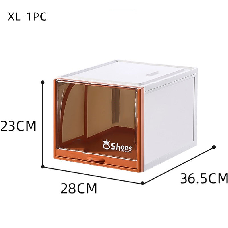 Transparente Box Stapelbares Schubladen-Aufbewahrungsschuhregal