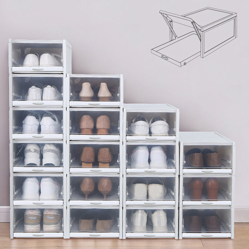 Free push-pull shoe box storage box