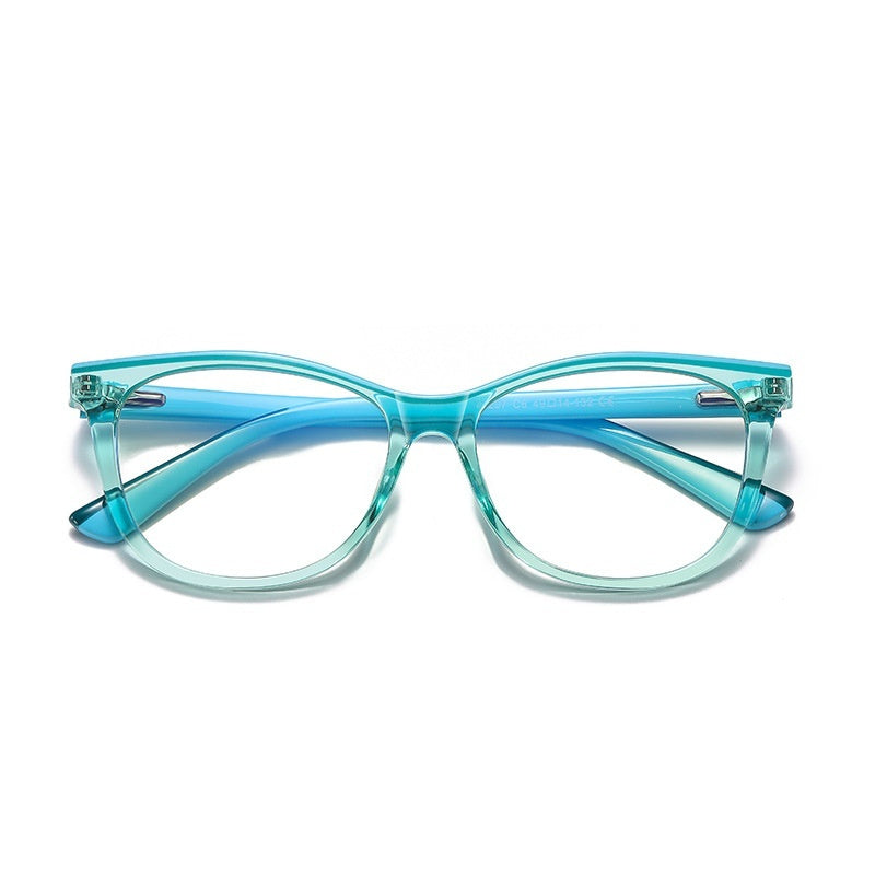 Fashion Colorblock Anti-blue Ray Youth Glasses