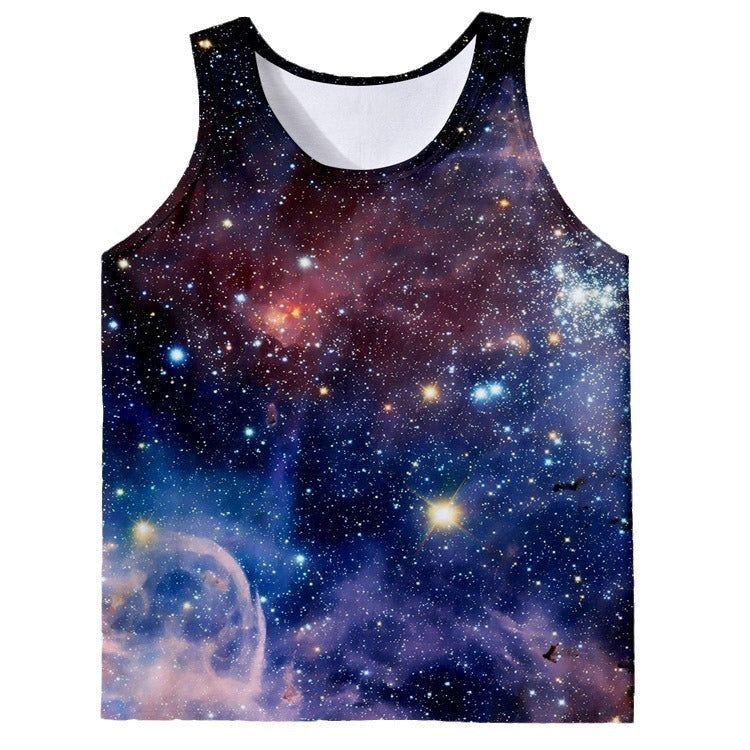 Skull Digital Printing Casual Breathable Men's New Vest