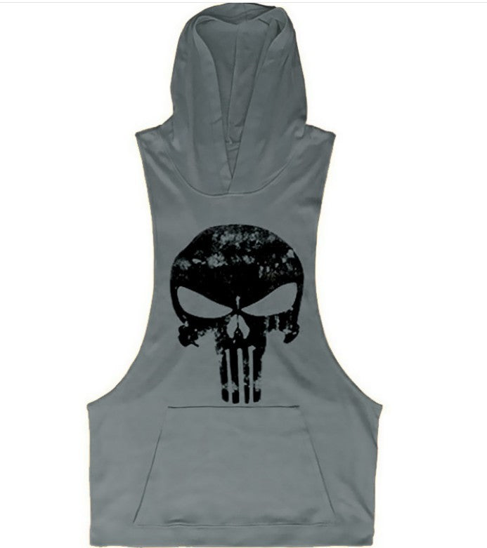 Tanktop mit Totenkopf-Motiv und Kapuze