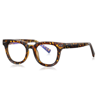 Retro Plain Glasses Simple Rivet Anti Blue-ray Glasses Frame