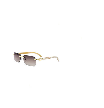 Horn Sunglasses Precious White Horn Legs High-grade UV Protection