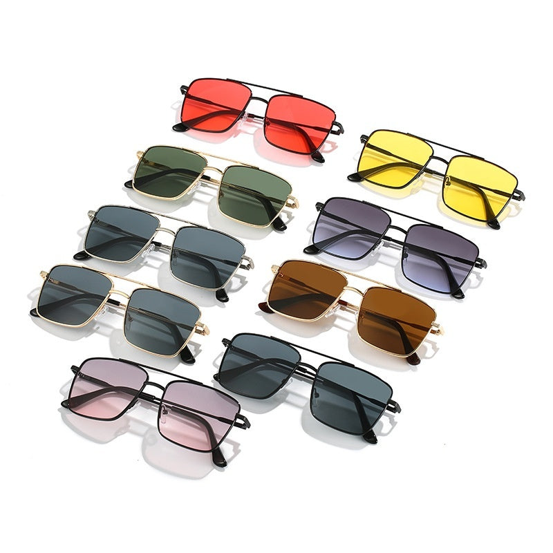 Metal Frame Sunglasses Retro Europe And America Ocean Lens