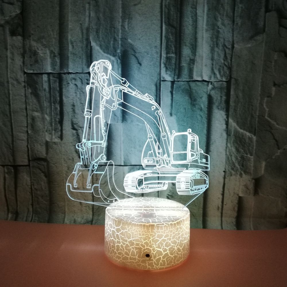 Excavator 3D Lamp