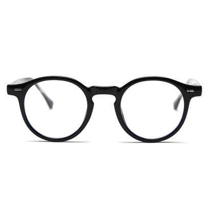 K9157 Japanese And Korean Myopia Glasses Rim Trendy Men's Female Online Influencer Artistic Retro Round Plain Glasses Frame Degrees