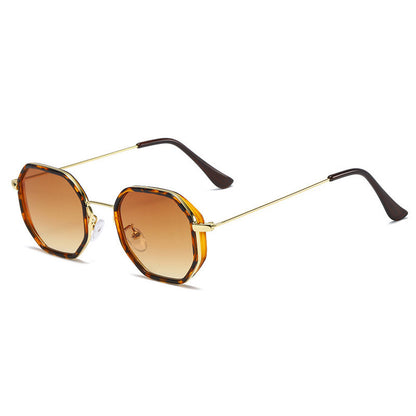 Large Frame Slim Look Sunglasses UV-proof Sunshade Retro Metal Racket Men's And Women's Sun Glasses