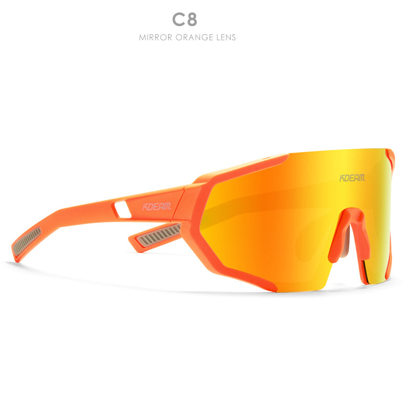 Polarized Cycling One Piece Large Frame Sports Sunglasses