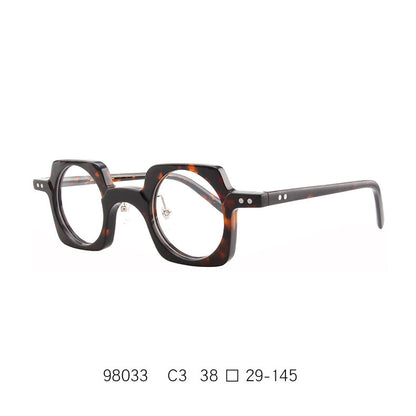 Plate Frame Retro Glasses Plain Light Mirror