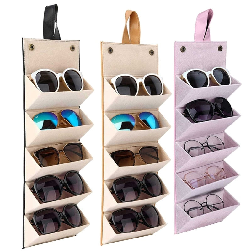 New Portable Folding Sunglasses Storage Box