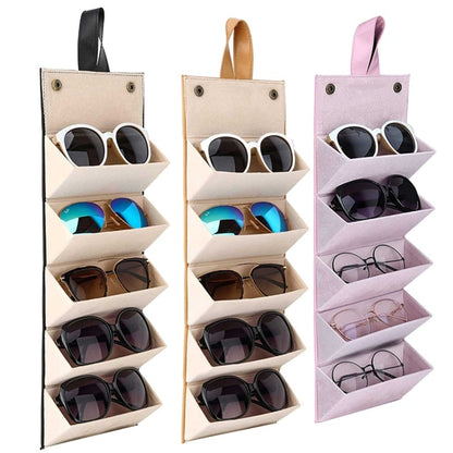 New Portable Folding Sunglasses Storage Box