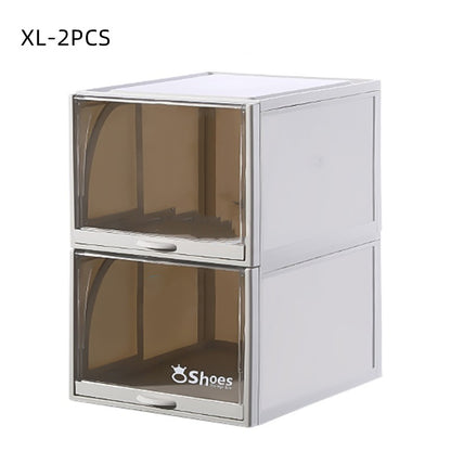 Transparent Box Stackable Drawer Storage Shoe Rack