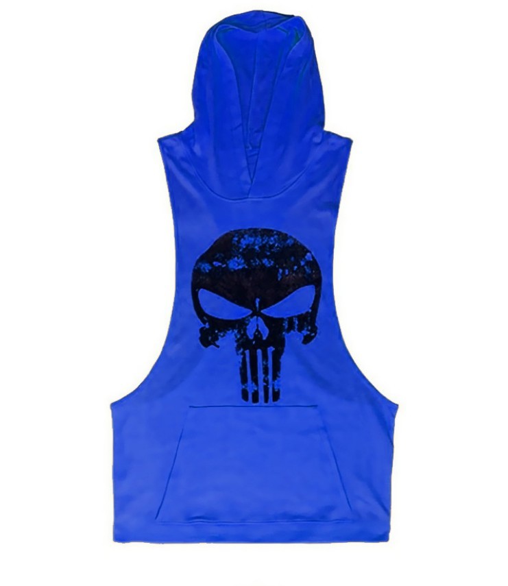 Tanktop mit Totenkopf-Motiv und Kapuze