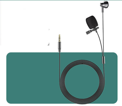 Lavalier Microphone Monitor Line Video Live Mini Interview Recording Equipment