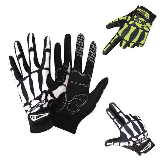 Sportliche Outdoor-Reithandschuhe mit vollem Finger und Totenkopf