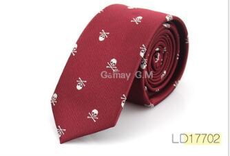 Krawatte aus Polyester mit Totenkopf-Motiv, Halloween-Party-Accessoires