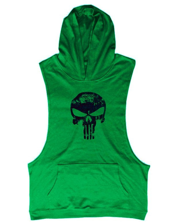 Tanktop mit Totenkopf-Motiv und Kapuze