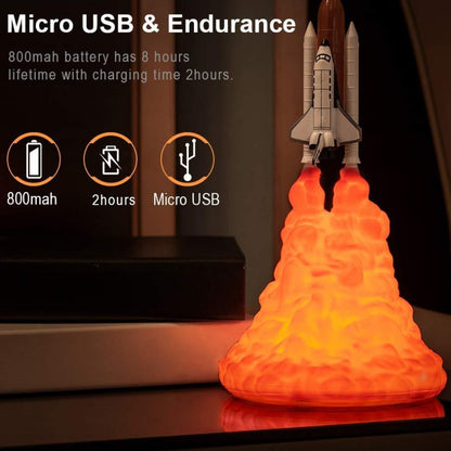 3D Print Rocket Space Shuttle Lamp Night Lamp