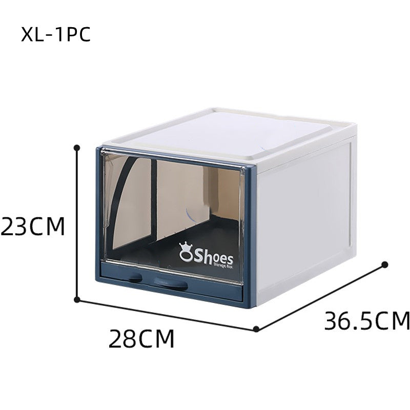 Transparente Box Stapelbares Schubladen-Aufbewahrungsschuhregal