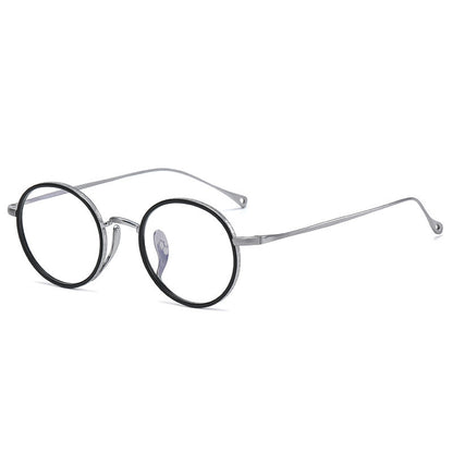 Pure Titanium Retro Round Glasses Frame