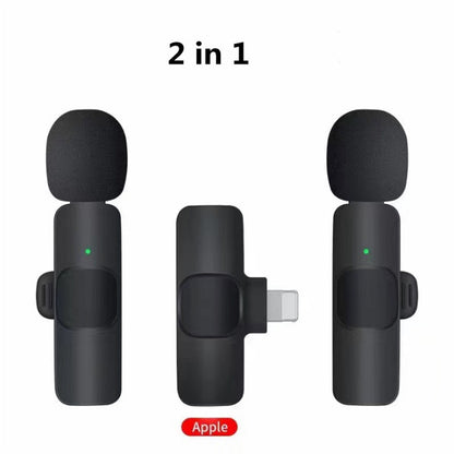 Mini microphone cravate sans fil pour enregistrement audio et vidéo avec chargement de téléphone Microphone cravate sans fil pour diffusion Ensemble de microphones à revers pour enregistrement vidéo court Microphone à main rechargeable Stream en direct