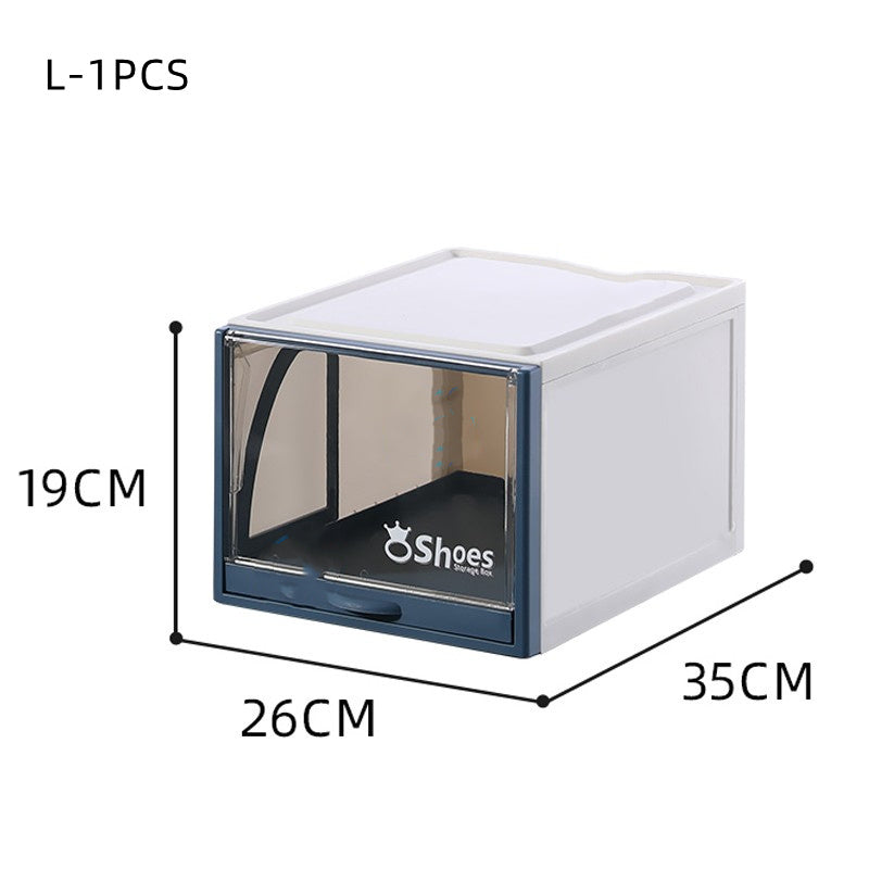 Transparente Box Stapelbares Schubladen-Aufbewahrungsschuhregal