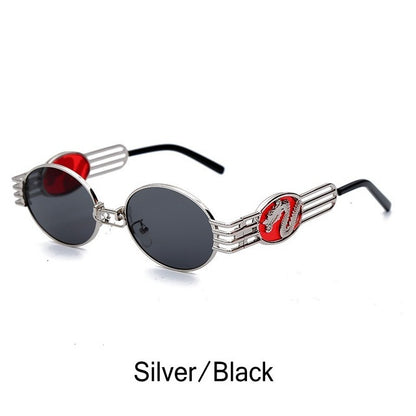 Metal Frame Chinese Dragon Sunglasses