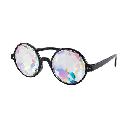 Kaleidoscope Concert Sunglasses Glass Faceted Mosaic Glasses