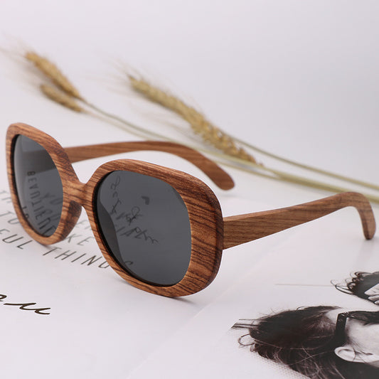 Men's And Women's Outdoor Cycling Fashion Bamboo Wood Glasses