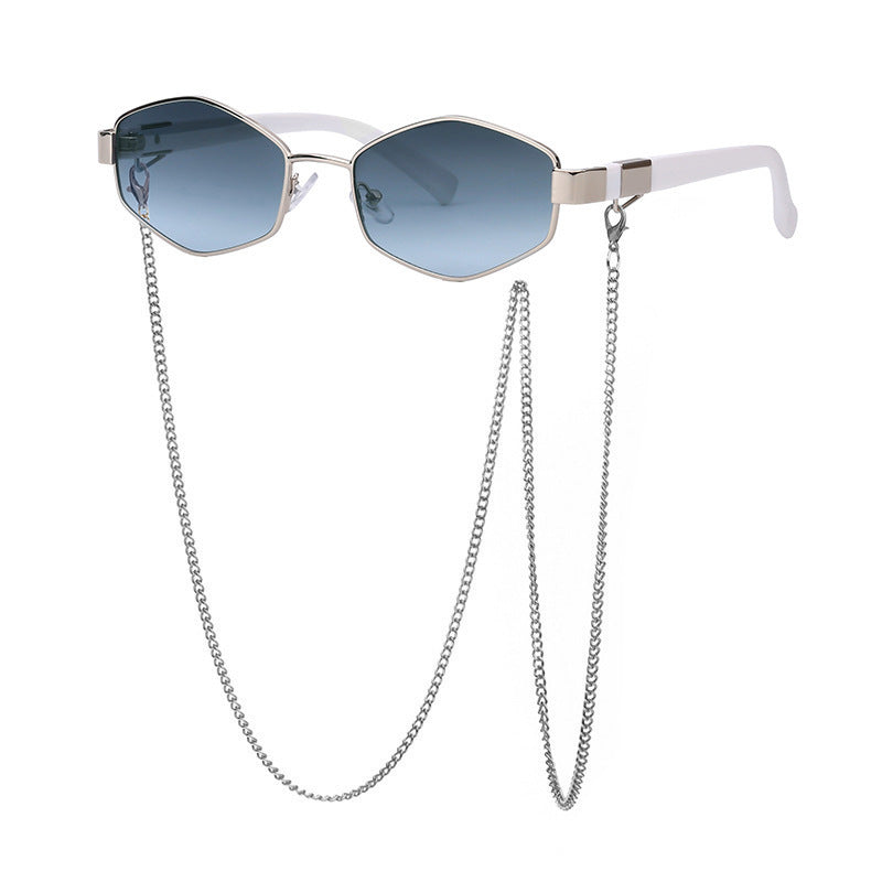 Women's Fashion Personality Chain Korean Style Sunglasses