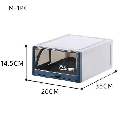 Transparente Box Stapelbares Schubladen-Aufbewahrungsschuhregal