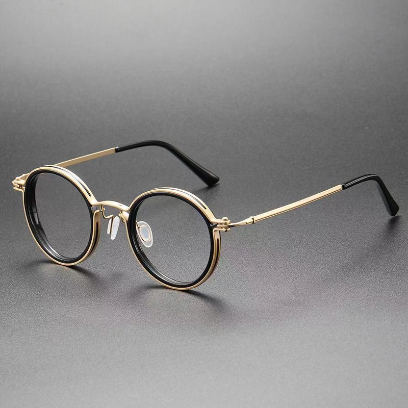 Lunettes de lecture à monture ronde vintage anti-lumière bleue