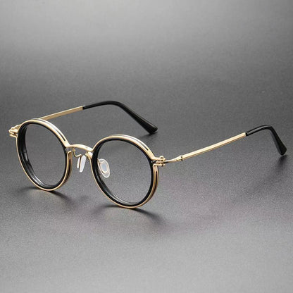 Lunettes de lecture à monture ronde vintage anti-lumière bleue