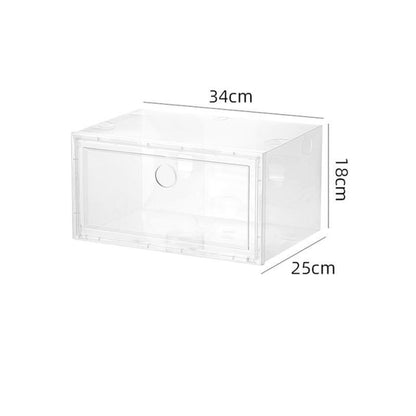 Transparent Plastic Clamshell  Shoe Storage Box