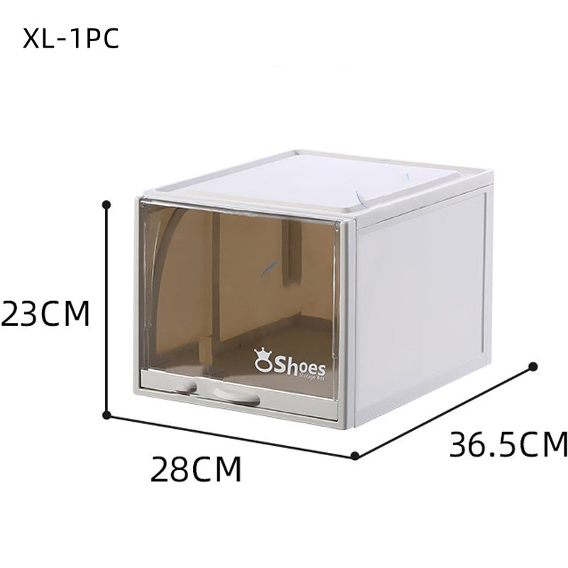 Transparente Box Stapelbares Schubladen-Aufbewahrungsschuhregal