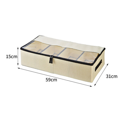 Storage Fabric Dust-proof And Moisture-proof Transparent Folding Shoe Box