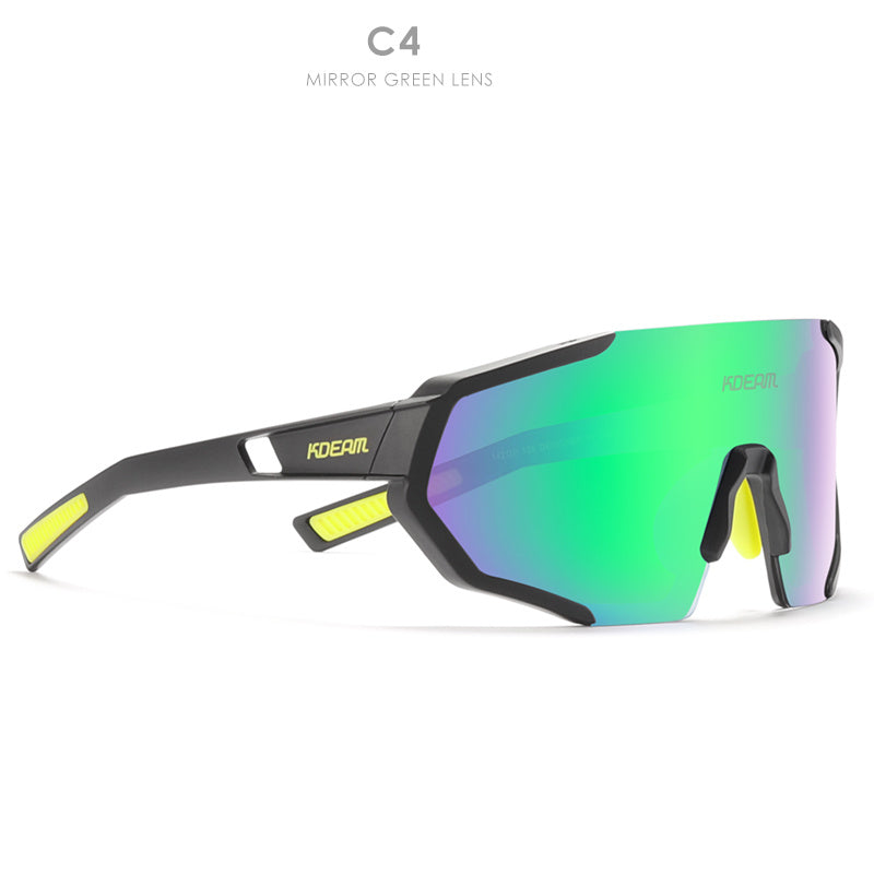 Polarized Cycling One Piece Large Frame Sports Sunglasses